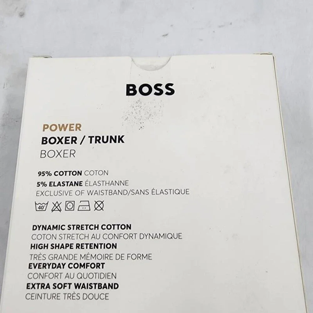 BOSS by Hugo Boss Logo Power Trunks Men's S Navy/Blue/Thyme Pull On - 3pk.